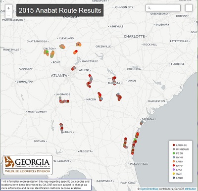 2015 Anabat route results